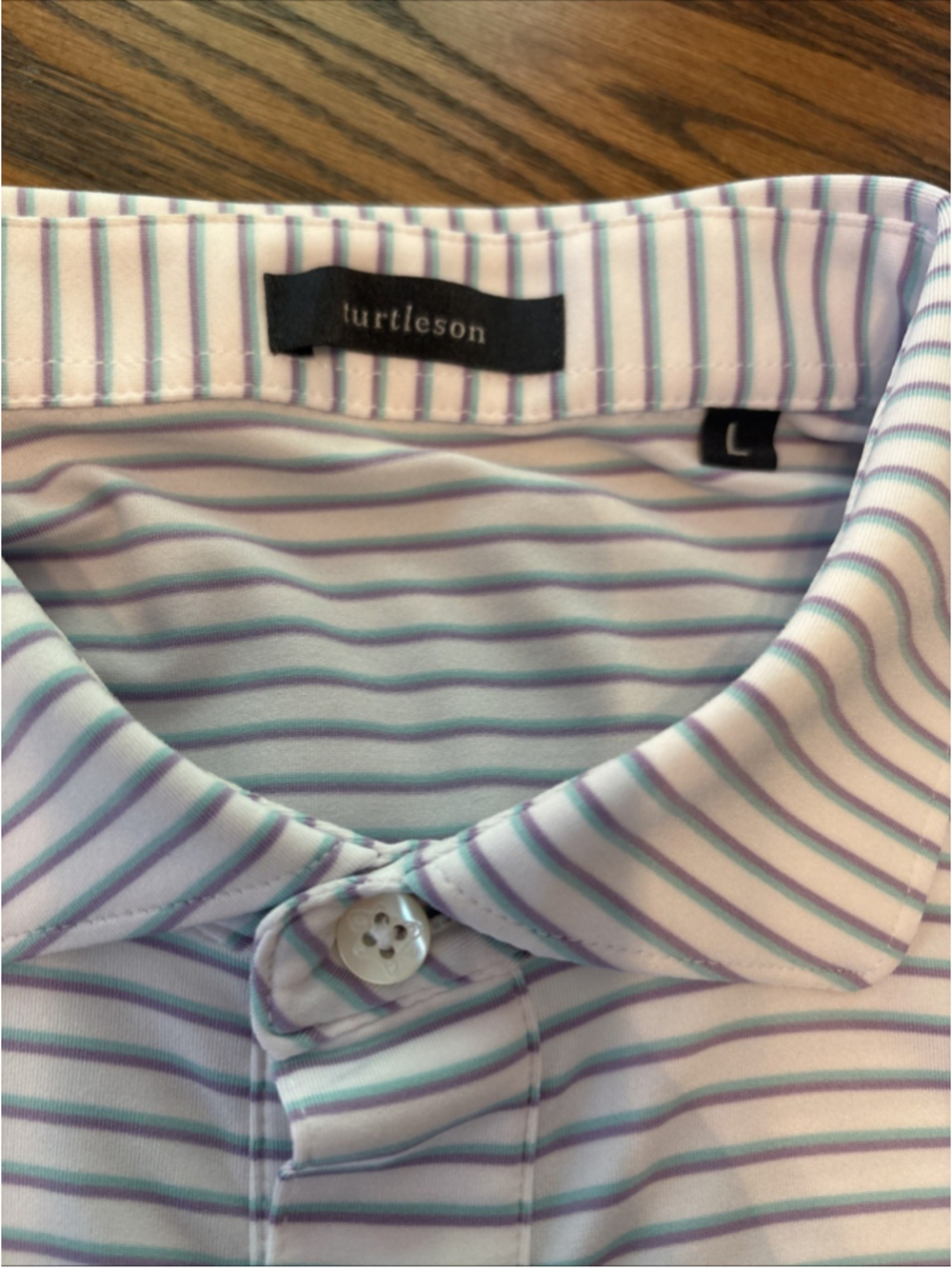 turtleson polo shirt large CC of orlando crest logo on left chest
